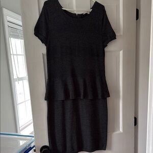 Elegant Black Peplum Dress